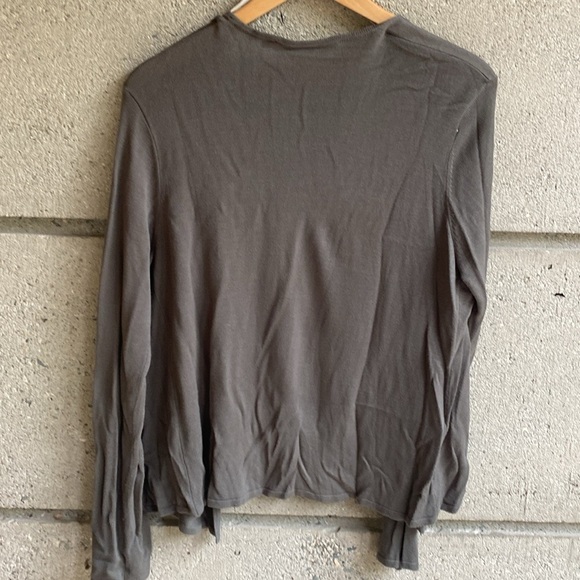 🤍 Simon’s Contemporaine Open Front Sage Green Cardi - Picture 6 of 7